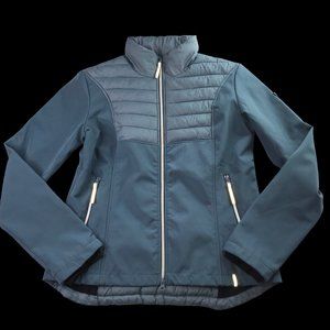 EQUESTRIAN HORZE Horse Puffer Jacket Coat Puffy Down Blue Women's 10
